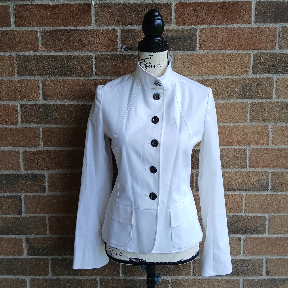 Burberry White Button-Up Jacket NWT